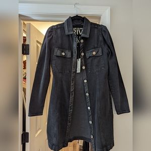 River island black denim collection jacket
